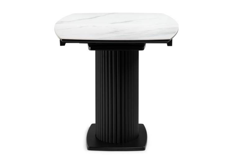 Керамический стол Фестер 140(180)х80 белый мрамор snow white / черный-4