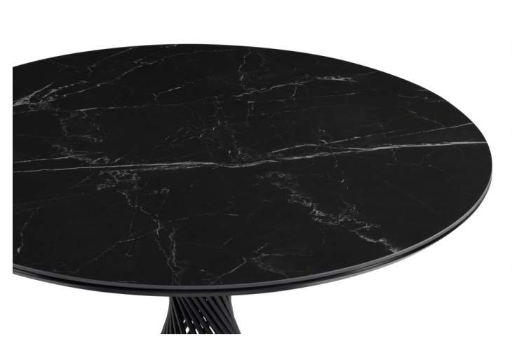 Керамический стол Вивиен 90х90х75 черный мрамор shakespeare black / черный-6