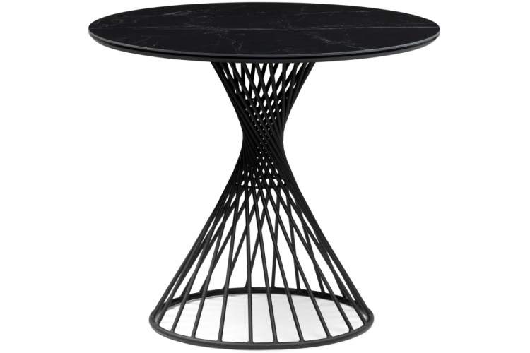 Керамический стол Вивиен 90х90х75 черный мрамор shakespeare black / черный