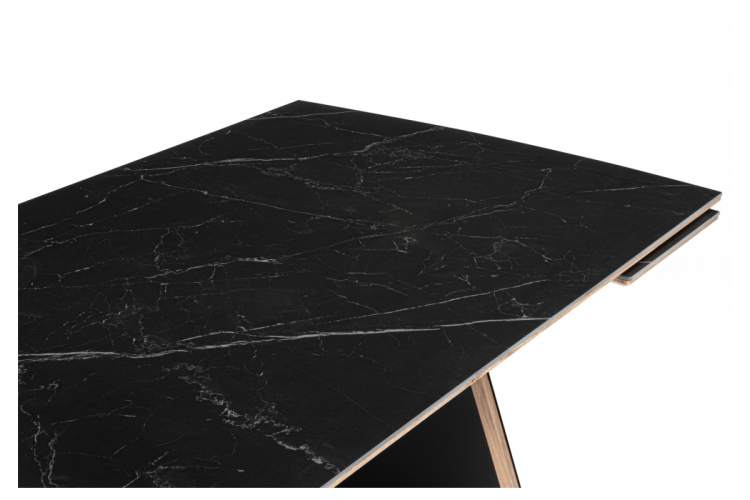 Керамический стол Симмонс 180(260)x90 shakespeare black / черный-13