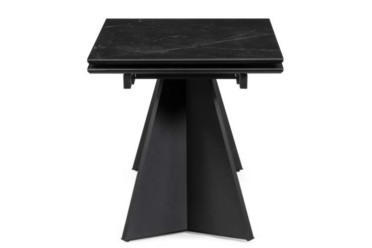 Керамический стол Ливи 140(200)х80х78 черный мрамор / черный-5