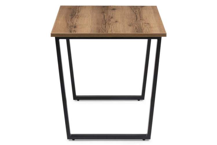 Стол деревянный Лота Лофт 120 25 мм дуб делано темный / черный матовый-2