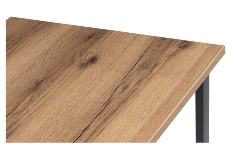 Стол деревянный Лота Лофт 120 25 мм дуб делано темный / черный матовый-3