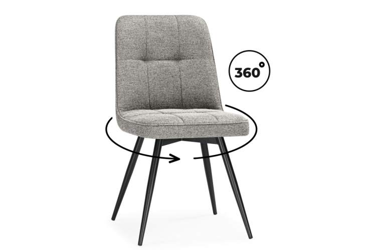 Стул на металлокаркасе Texas 4 поворотный бежевый / черный