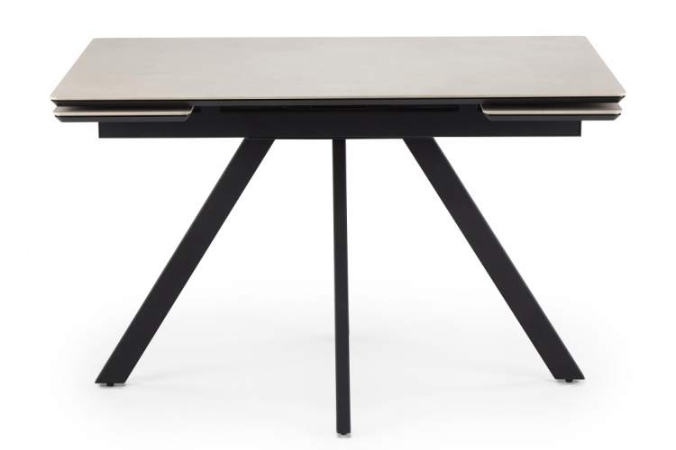 Керамический стол Вилли 120(180)х80 сarmen light grey / черный-1