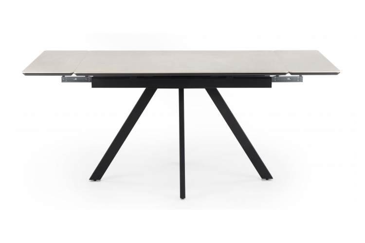 Керамический стол Вилли 120(180)х80 сarmen light grey / черный-3