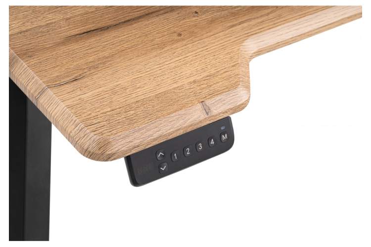 Компьютерный стол Маркос с механизмом подъема 140х80х75 дуб вотан / черный-5