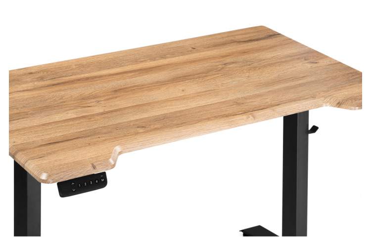 Компьютерный стол Маркос с механизмом подъема 140х80х75 дуб вотан / черный-6