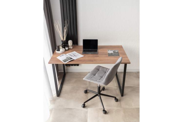 Стол деревянный Лиман 140 х 80 дуб крафт табачный / черный матовый-8