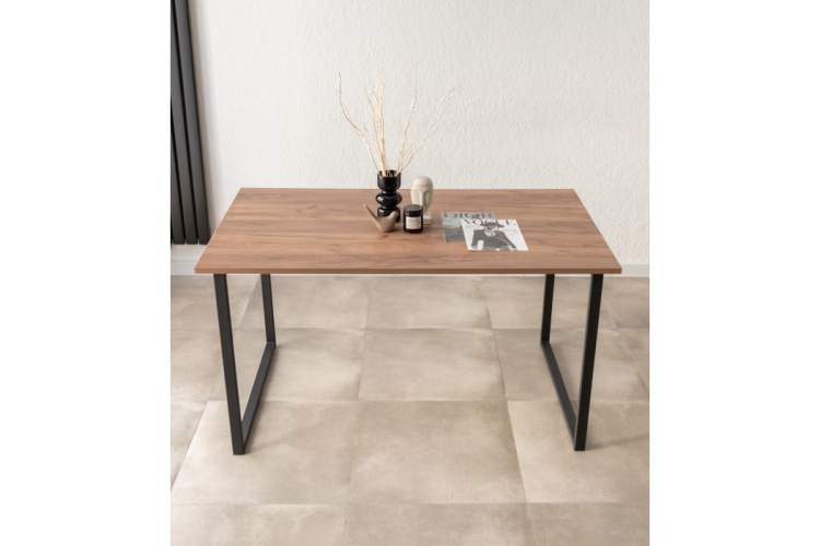 Стол деревянный Лиман 140 х 80 дуб крафт табачный / черный матовый-10