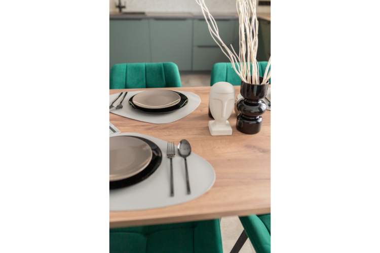 Стол деревянный Лиман 140 х 80 дуб крафт табачный / черный матовый-12