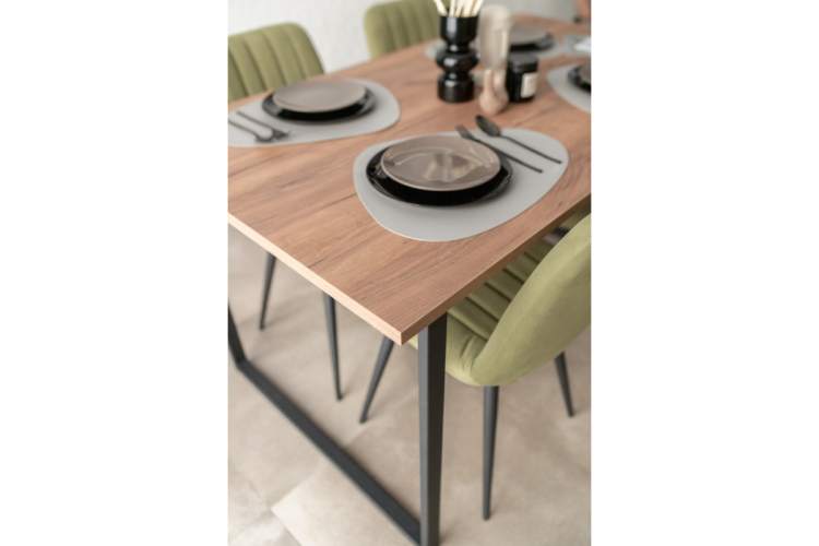 Стол деревянный Лиман 140 х 80 дуб крафт табачный / черный матовый-13