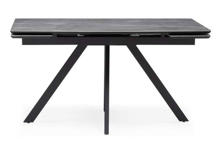 Керамический стол Вилли 140(200)х80 серый мрамор larka grey / черный-3