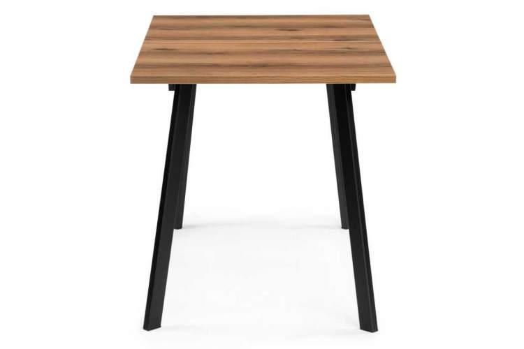 Стол деревянный раскладной Колон лофт 120 25 мм дуб делано темный / черный матовый-4