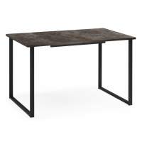 Стол деревянный Лиман 117 (157) x 77 бетон темный / черный матовый