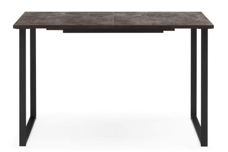 Стол деревянный Лиман 117 (157) x 77 бетон темный / черный матовый-6