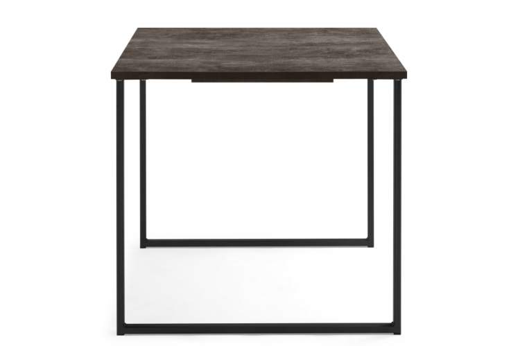 Стол деревянный Лиман 117 (157) x 77 бетон темный / черный матовый-7