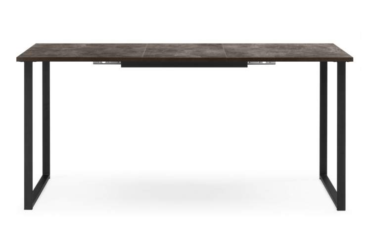 Стол деревянный Лиман 117 (157) x 77 бетон темный / черный матовый-8