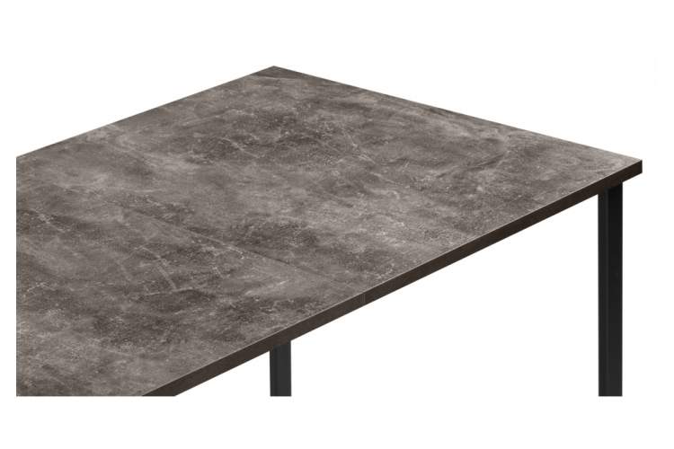 Стол деревянный Лиман 117 (157) x 77 бетон темный / черный матовый-9