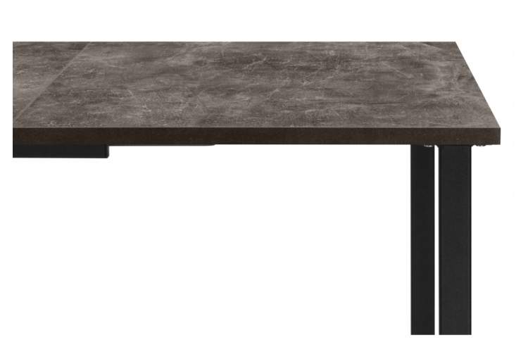 Стол деревянный Лиман 117 (157) x 77 бетон темный / черный матовый-11