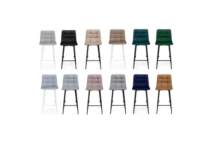 Барный стул полубарных Симпл 2 шт латте / черный-11