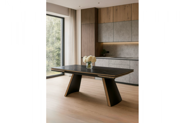 Керамический стол Симмонс 180(260)x90 shakespeare black / черный-2