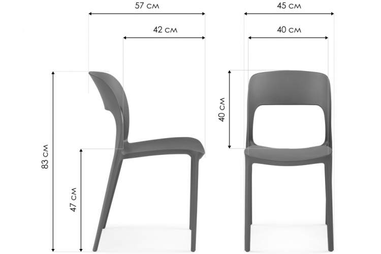 Пластиковый стул Эгри серый-1