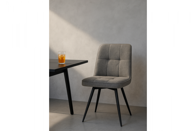 Стул на металлокаркасе Texas 4 поворотный бежевый / черный-2