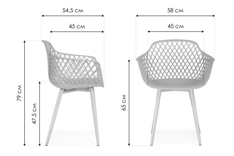 Пластиковый стул Rikon black / wood-1