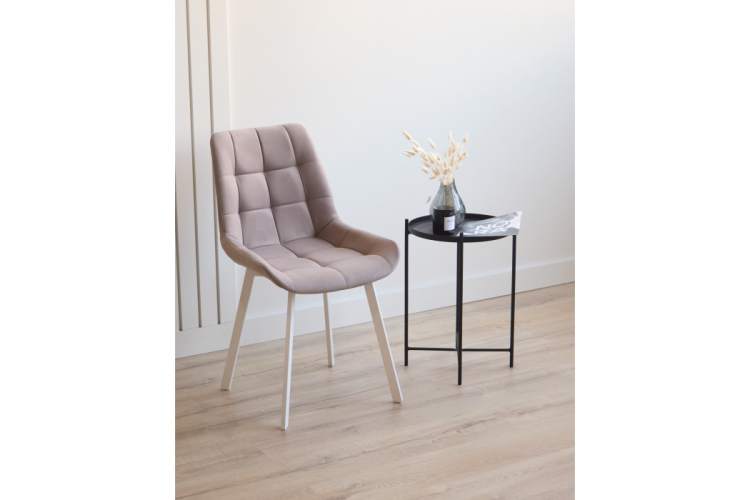 Стул на металлокаркасе Челси П латте (zd 290) / белый-1