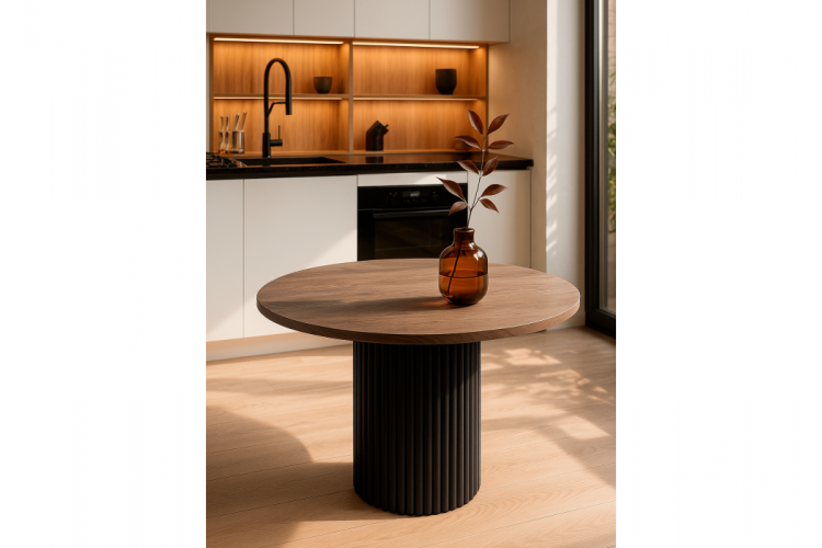 Стол деревянный Барел 100 орех кантри / черный-1