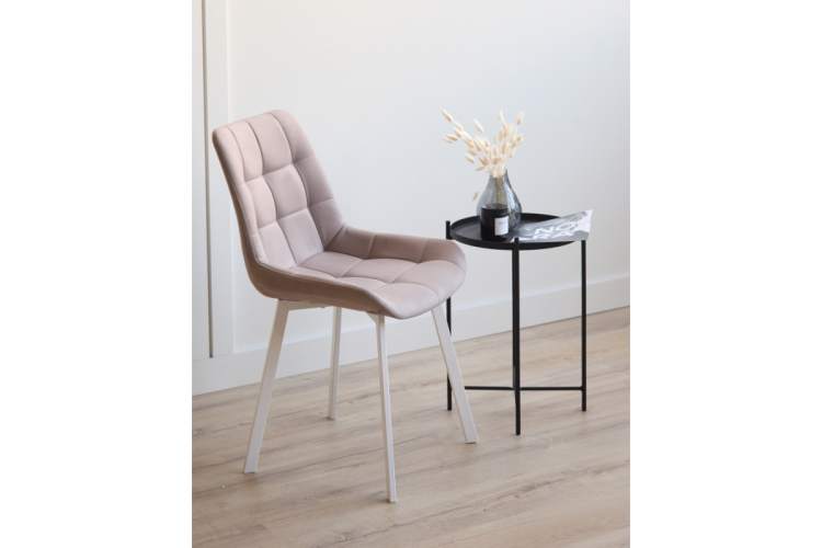 Стул на металлокаркасе Челси П латте (zd 290) / белый-2