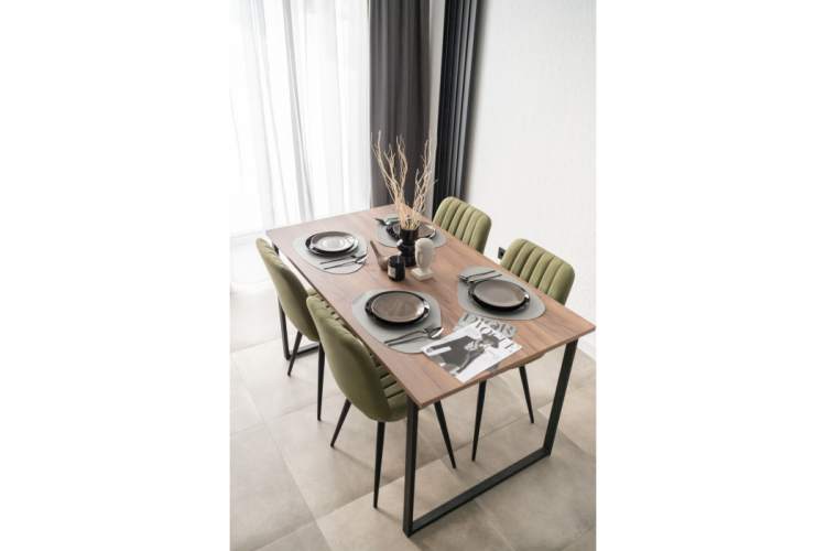 Стол деревянный Лиман 140 х 80 дуб крафт табачный / черный матовый-2