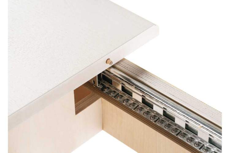 Стол деревянный Морнит 220(320)х110 слоновая кость / золото-5