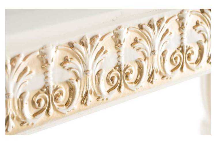 Стол деревянный Морнит 220(320)х110 слоновая кость / золото-6