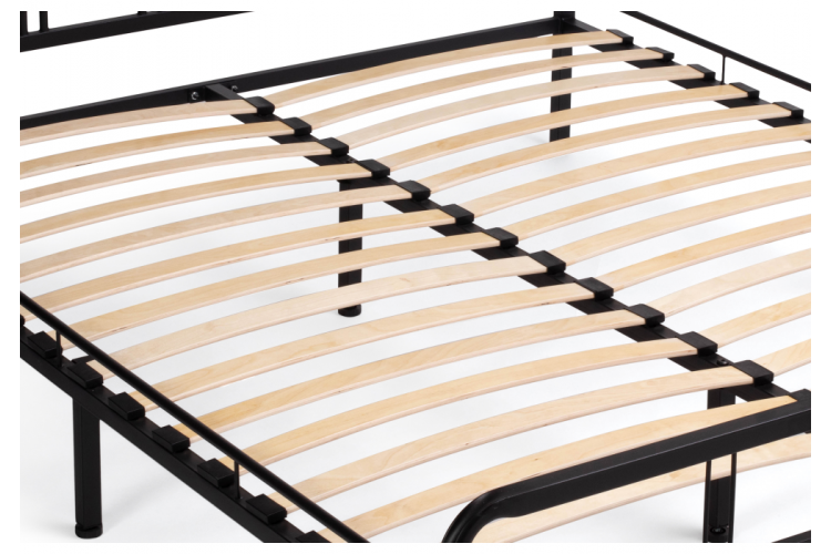 Кровать Рейк 140х200 черная-8