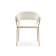 Стул на металлокаркасе Kamelia 1 white fabric / gold