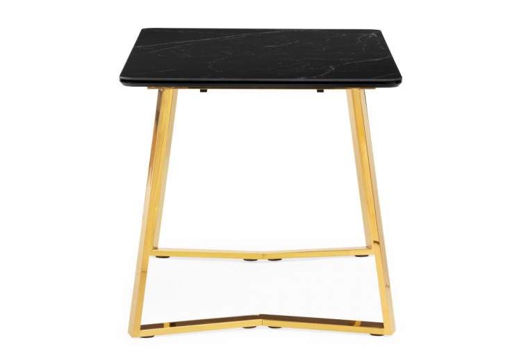 Керамический стол Селена 1 180х90 черный мрамор / золото-2