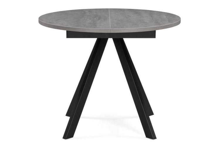 Трейси 90(120)х90х75 бетон / черный Стол деревянный-1