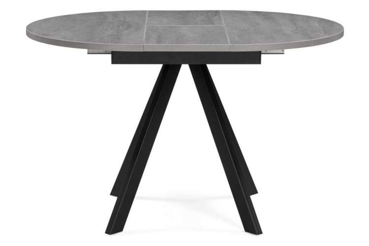 Трейси 90(120)х90х75 бетон / черный Стол деревянный-2