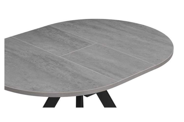 Трейси 90(120)х90х75 бетон / черный Стол деревянный-5