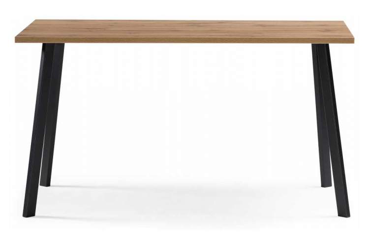 Стол деревянный Тринити Лофт 140 25 мм дуб вотан / черный матовый-1