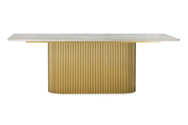 Керамический стол Ривера 220x110 brecha crema / золото-9