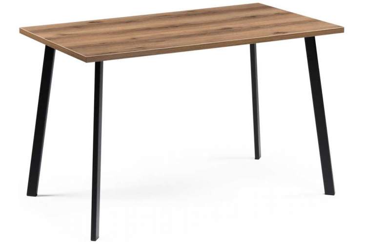 Стол деревянный Тринити Лофт 120 25 мм дуб делано темный / черный матовый