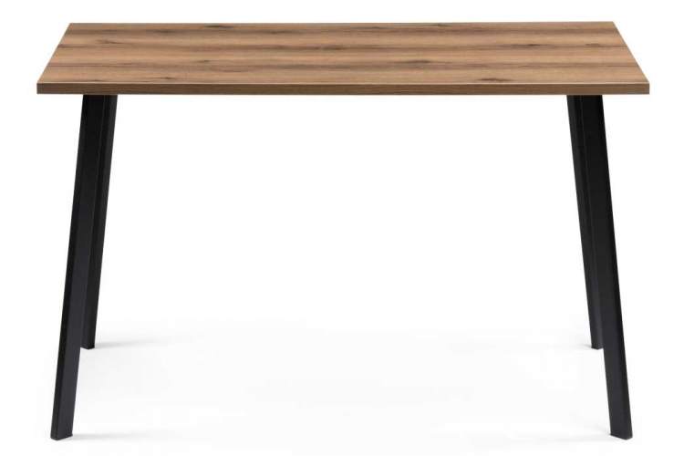 Стол деревянный Тринити Лофт 120 25 мм дуб делано темный / черный матовый-1