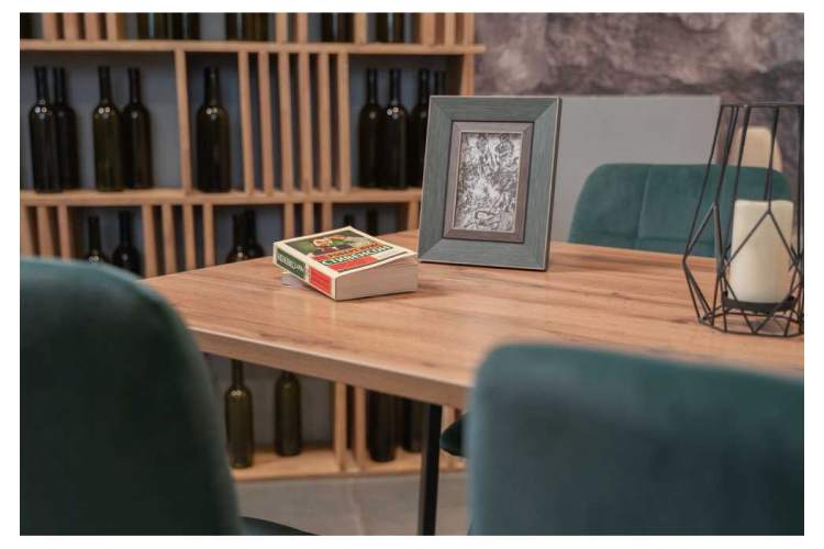 Стол деревянный Тринити Лофт 120 25 мм дуб делано темный / черный матовый-7