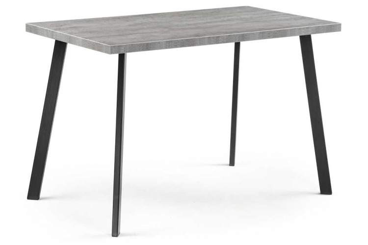 Стол деревянный Тринити Лофт 120 25 мм бетон / черный матовый