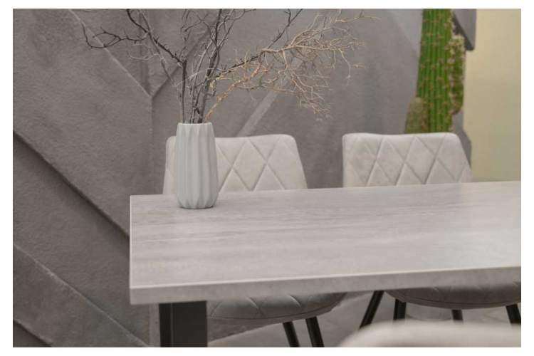 Стол деревянный Тринити Лофт 120 25 мм бетон / черный матовый-6