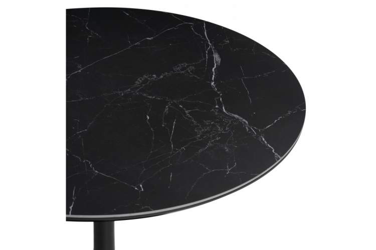 Керамический стол Тулип 90х74 черный мрамор / черный-3