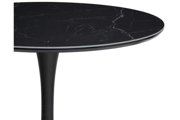 Керамический стол Тулип 90х74 черный мрамор / черный-4